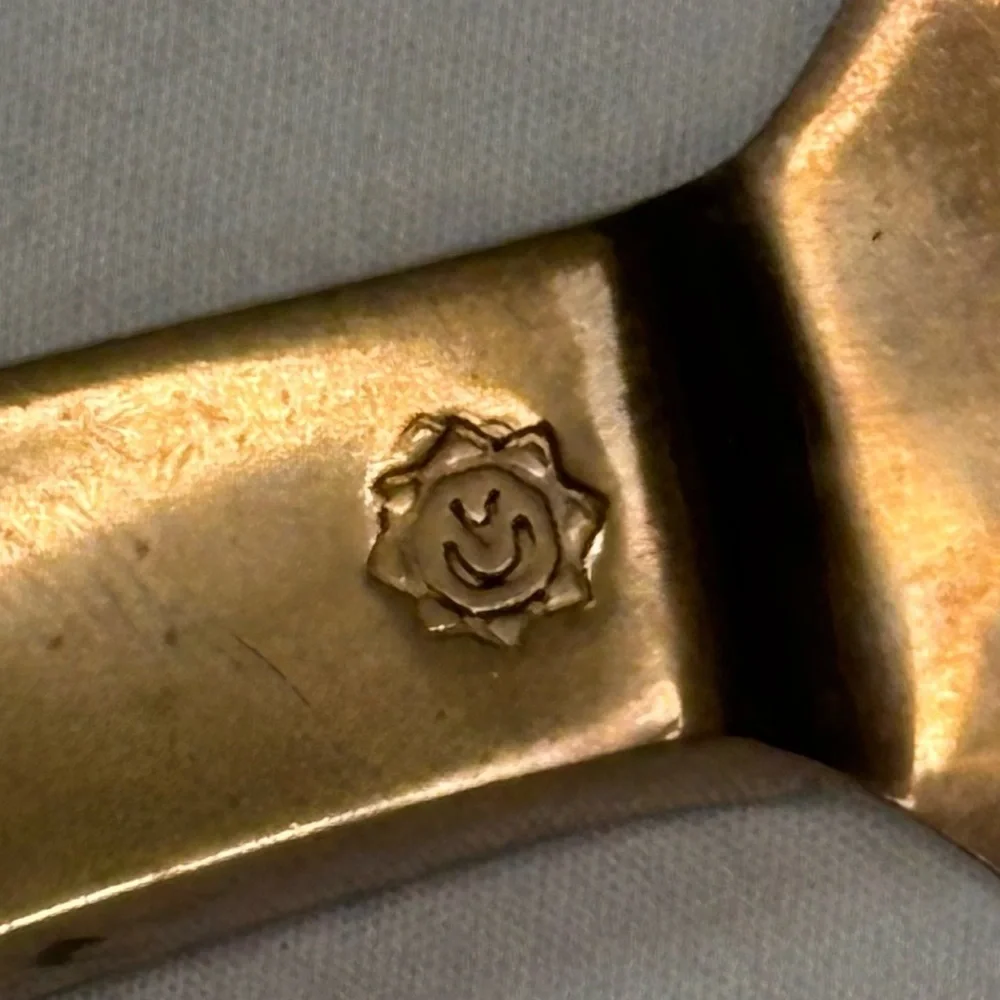 Vintage Gold Knife Serving Utensil mid-century modern design.